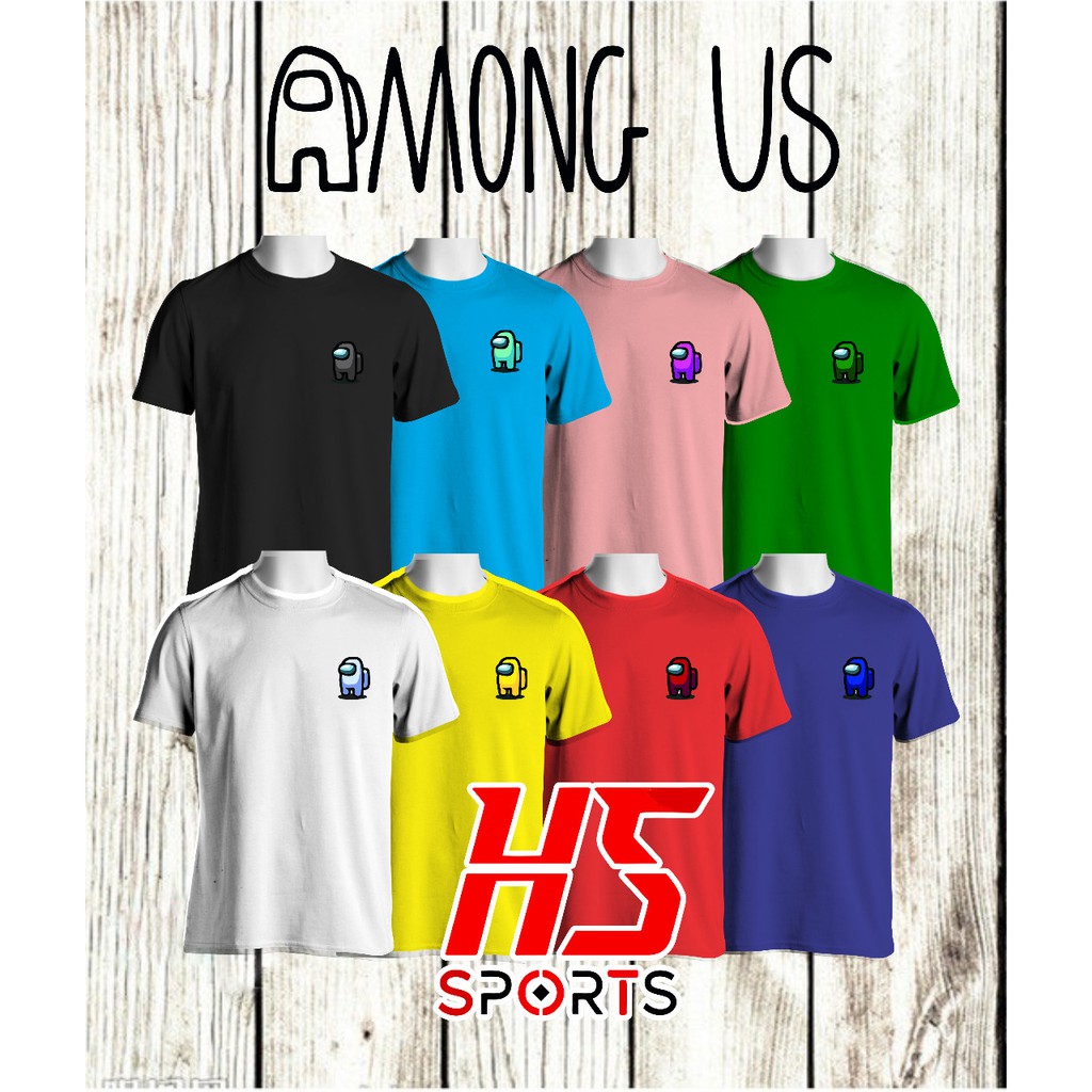 KAOS AMONG US LOGO KECIL BAJU DEWASA BAJU ANAK KATUN COMBED 30S BAJU GAME