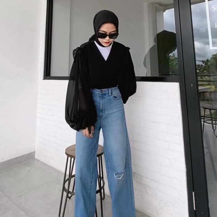 RUFFLE OUTER CROP/RUFFLE LUCU/OUTER