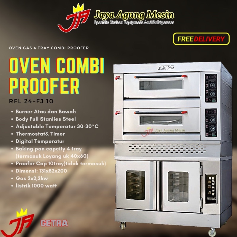 Jual Oven COMBI DECK PROOFER GETRA RFL 24SS FJ10 Oven Combinasi Proofer