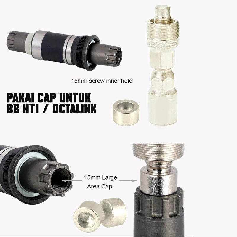 Treker Crank puller Octalink Ht1 dengan cap topi Kunci alat pembuka sepeda hollowtech 1