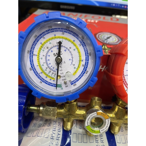 Manifold AC  DOUBLE multi R32 R410 R22 R134 / analiser ac multi