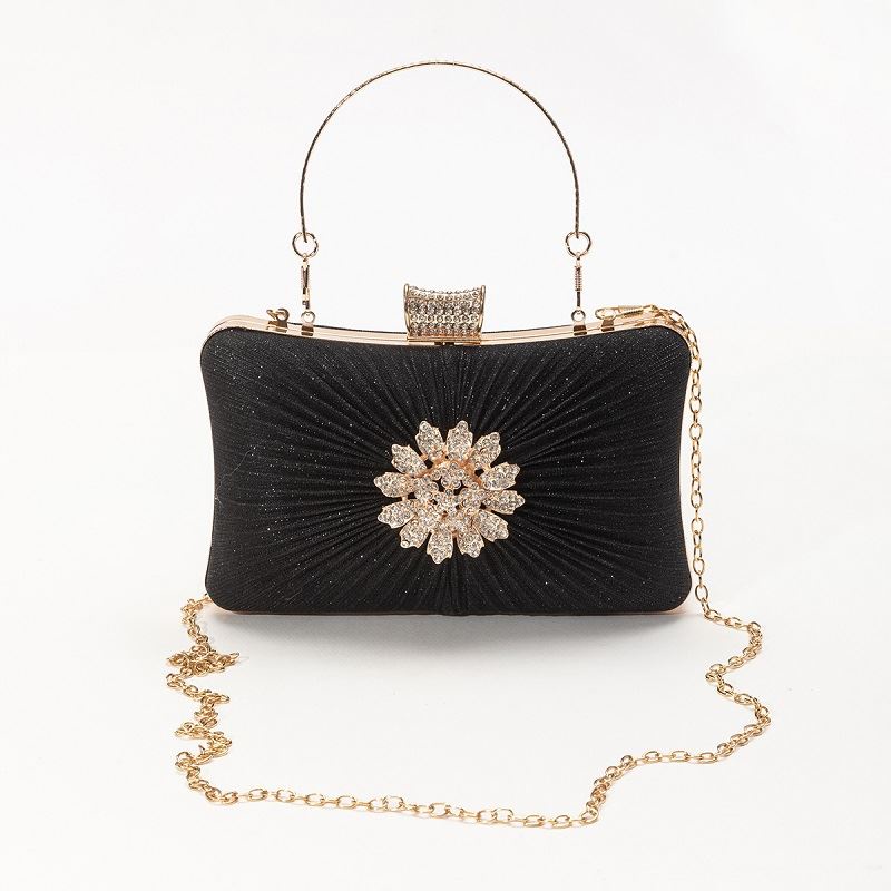 BJ57637 (DAPAT BOX) - BLACK/GOLD/PINK/SILVER - TAS PESTA CLUCTH BLINK MEWAH TALI RANTAI SLEMPANG WANITA FASHION IMPORT MODIS ELEGAN TERMURAH TERLARIS TERBARU BAGSTORE JAKARTA TAS BATAM CR7637 JT9648