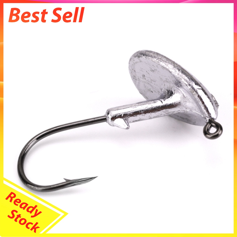 10pcs Tumbler Fishing Hooks Carbon Steel Sharp Jig Bait Fishhooks Tackles