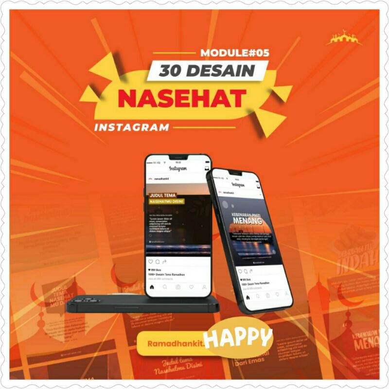 30 Template Ramadhan Kit dengan Powerpoint | PPT | Nasehat | Event | Separasi | Ucapan | Donasi