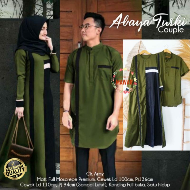 COUPLE ABAYA TURKI SERIES 2 KAPEL SYARI