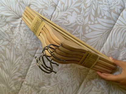 Original Ikea Hopa Gantungan Pakaian Set Isi 5, Kayu Eucalyptus Solid