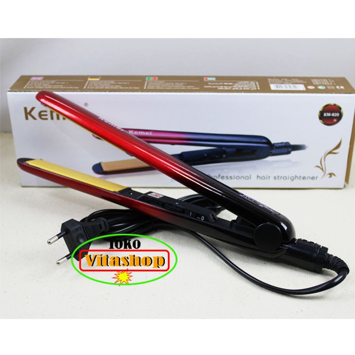 CATOK KEMEI KM-820 CATOKAN RAMBUT PELURUS TEMPERATUR SUHU