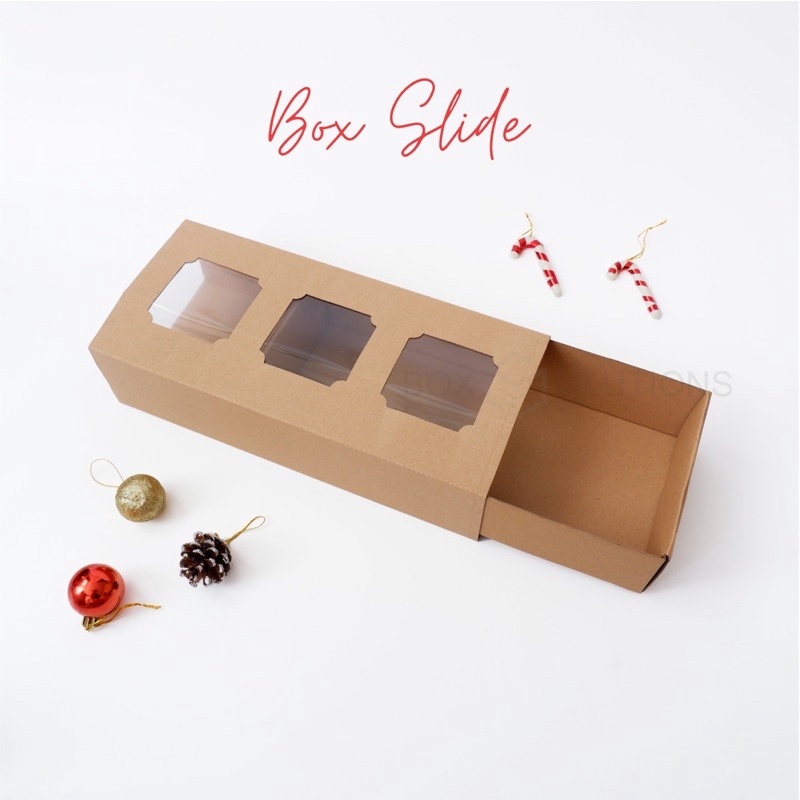 

dus / box slide window isi 3 toples kotak - 33 x 14,5 x 7,5 cm