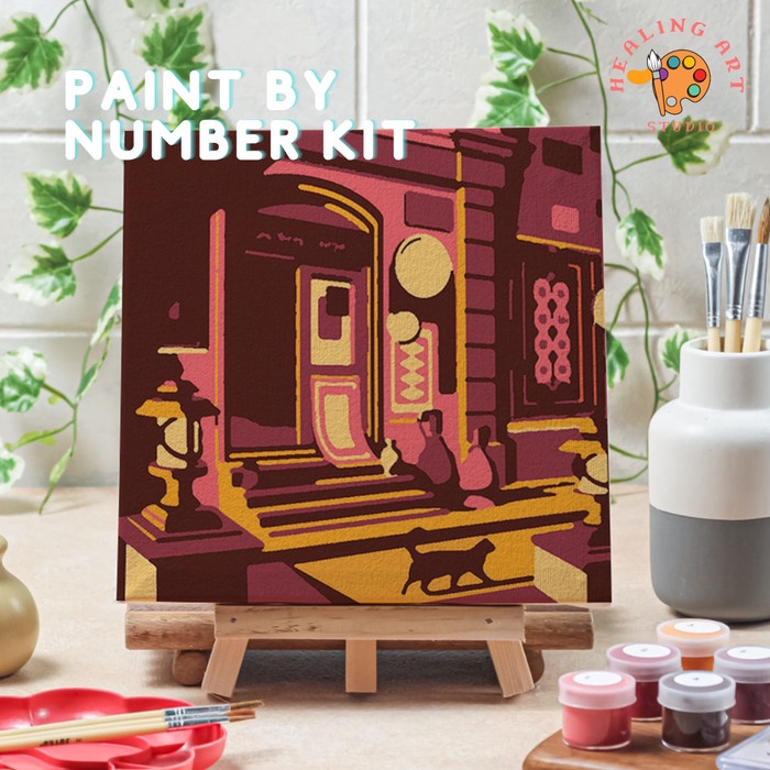 

(DISKON TERMURAH) Paint by number lukisan bangunan city versi 1 canvas 20x20 cm - city02, 20x20cm