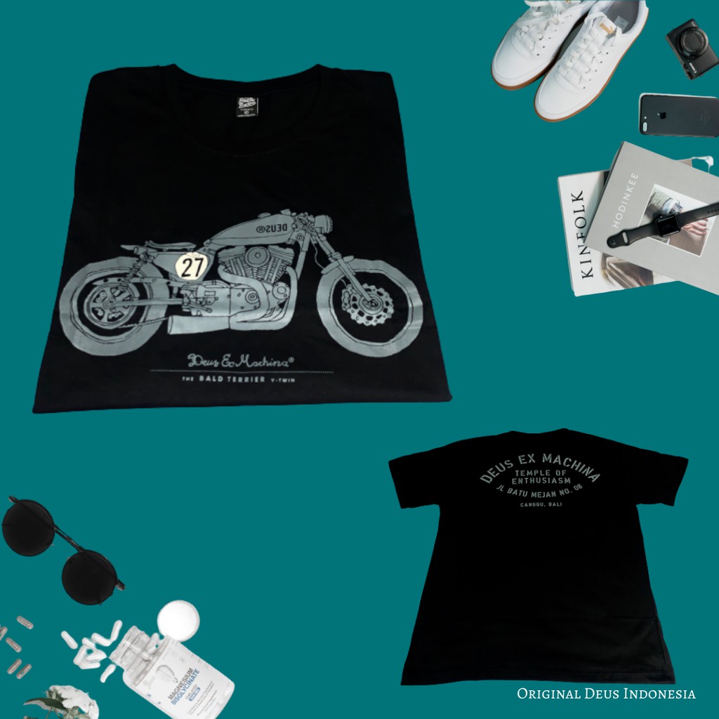 Baju Deus Ex Machina Bald Terrier Black Original