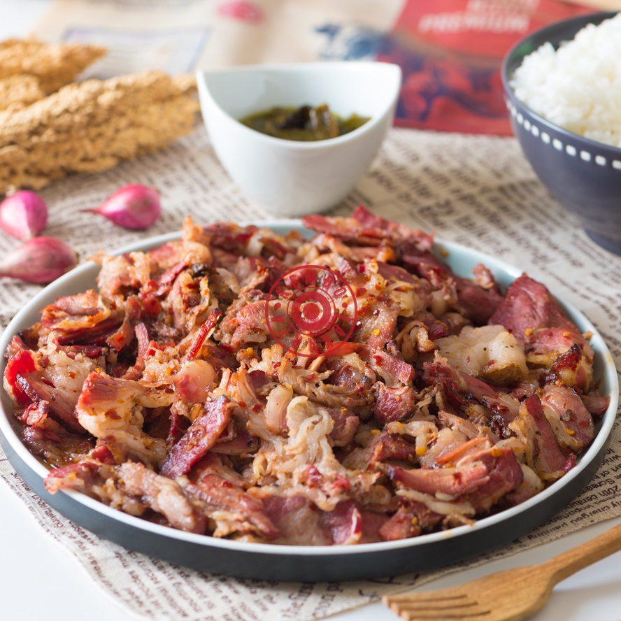 

Sei Sapi KEMBO 500 Gr Daging Asap Frozen HALAL + Sambal