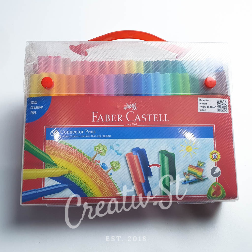 

FABER CASTELL Connector Pen 60 Warna Spidol Warna Pulpen Warna