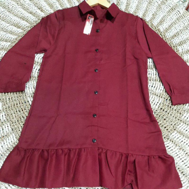 TUNIK WANITA DEWASA JUMBO/TUNIK POLOS REMPEL JUMBO