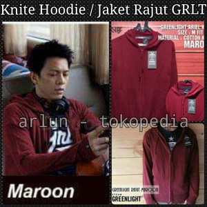 Knit hoodie / Jaket rajut Greenlight Ariel - Maroon