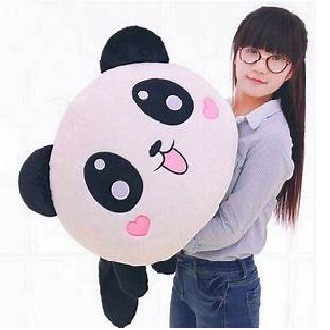Boneka Bantal Kepala Panda / Boneka Kepala Panda Lucu dan Imut