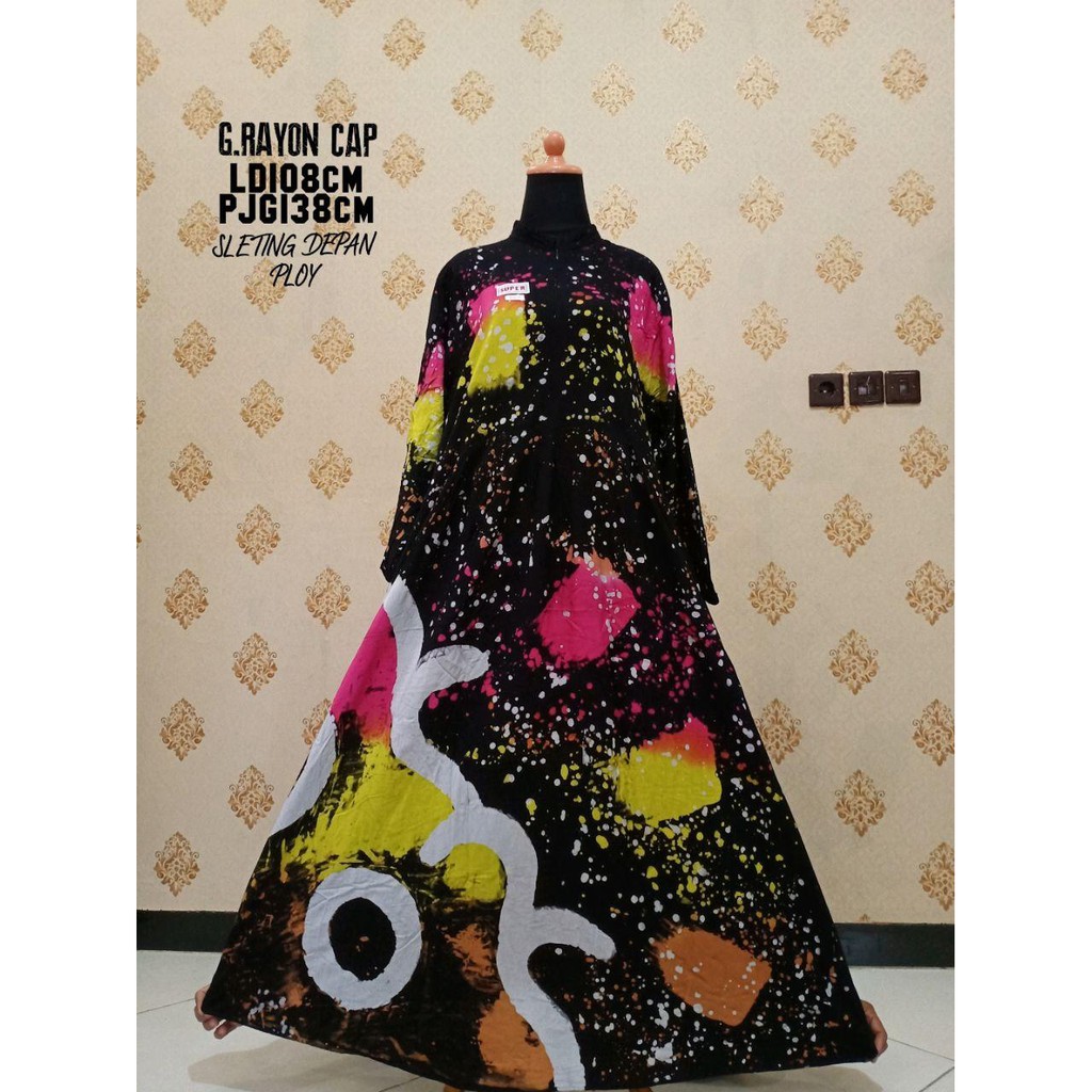 Gamis Rayon Super Gamis Model Baru Gamis Busui Gamis Murah Gamis syari Baju muslim Gamis COD