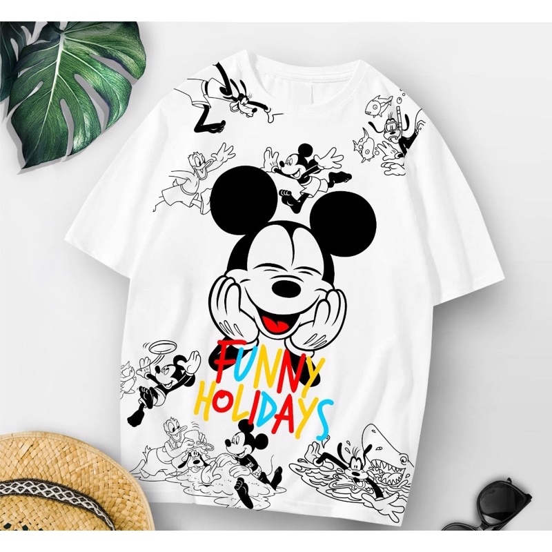 Baju kaos oversize xl tee tshirt cewe wanita dewasa remaja abg motif terbaru-Mickey