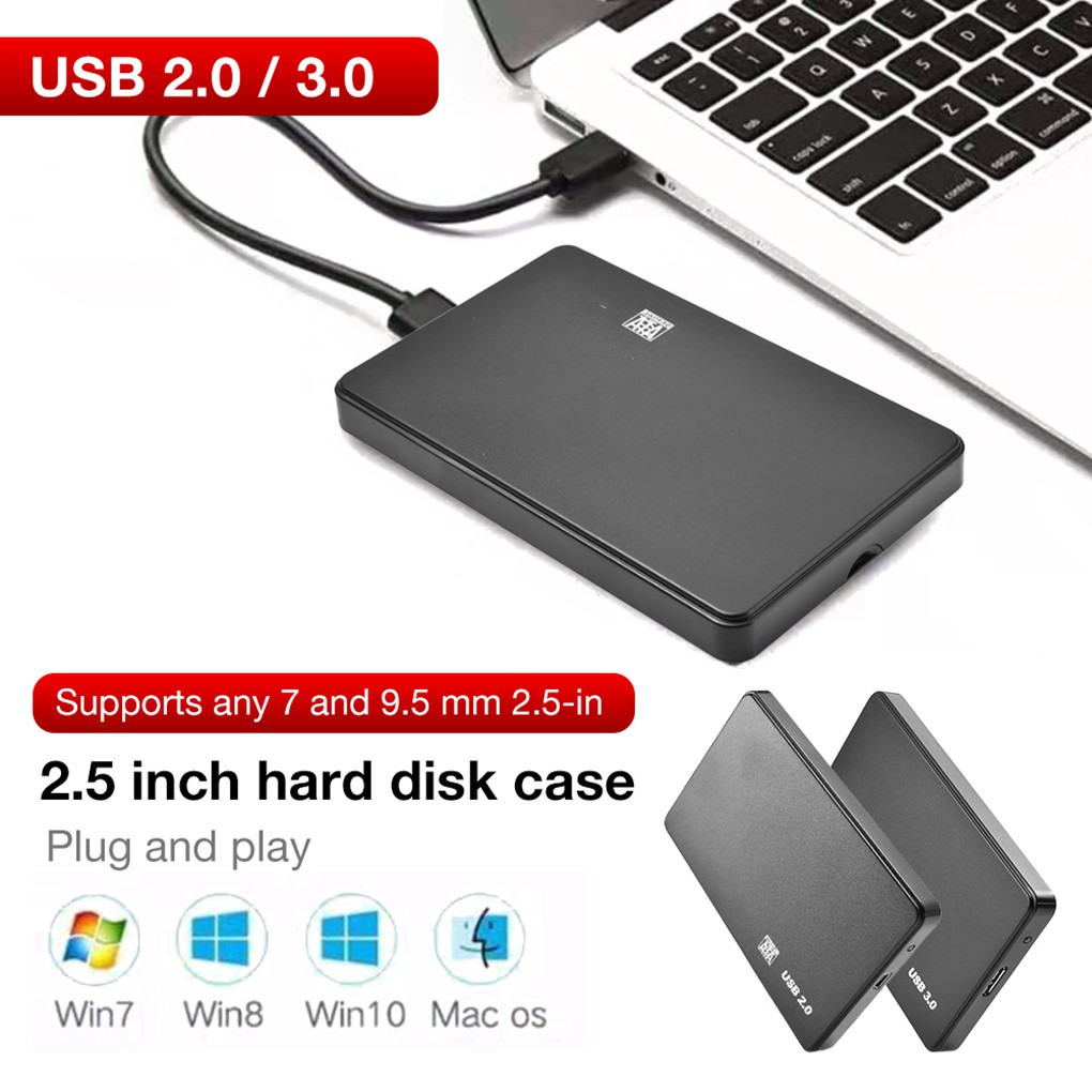 Casing Hard Disk Eksternal Sata Ke Usb 2.0 2.5 &quot; Dengan Kabel Usb 2.0 Huiteni