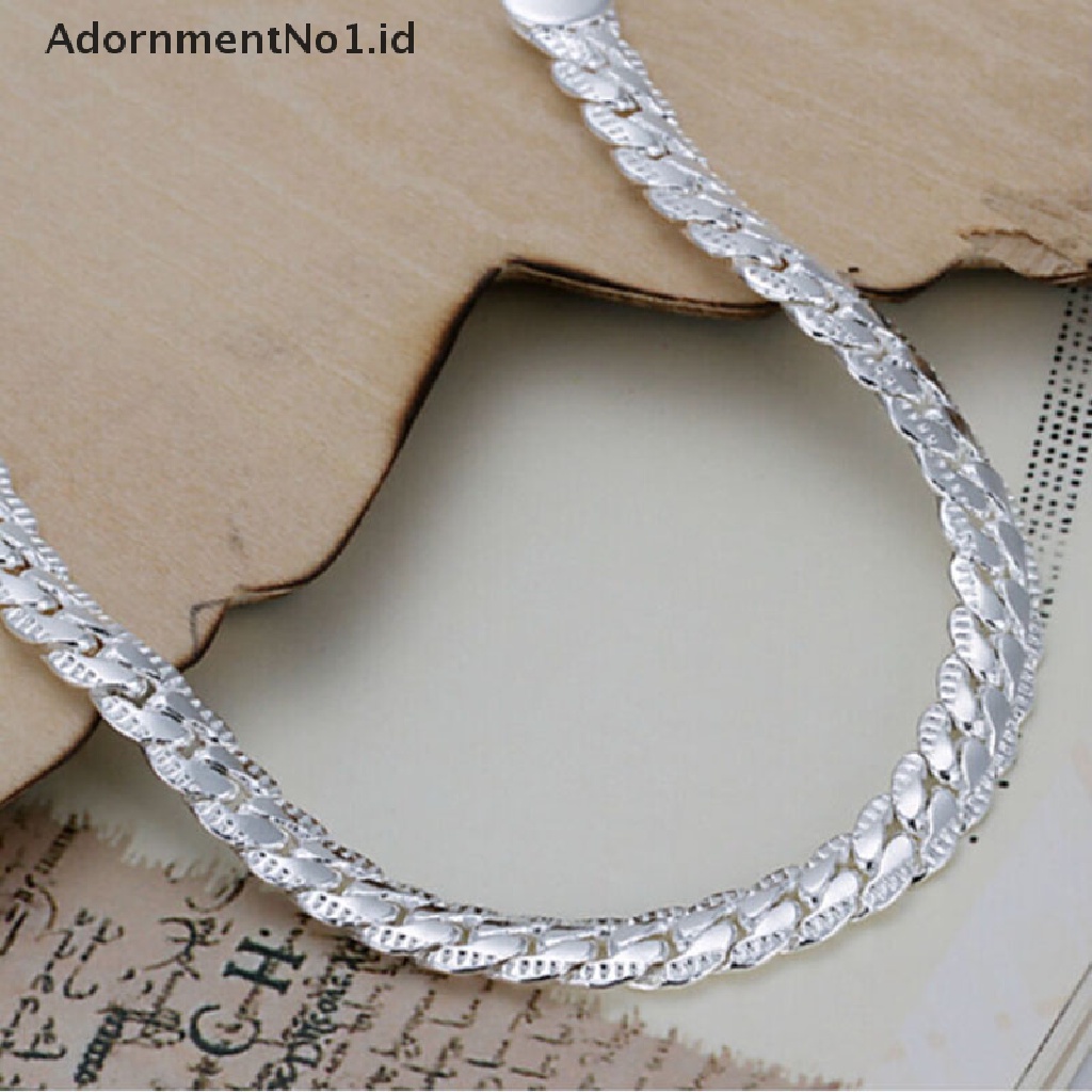 (AdornmentNo1) Gelang Rantai Ular Lapis Silver Lebar 5mm Untuk Pria