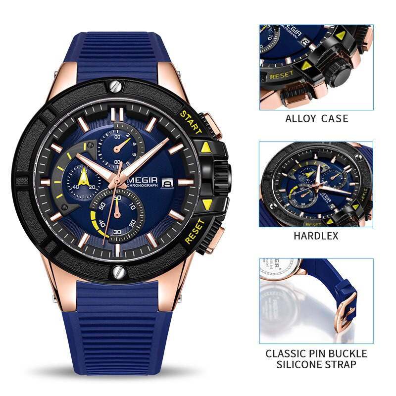 MEGIR 2095 Jam Tangan Pria Analog Chronograph WATCHKITE WKOS