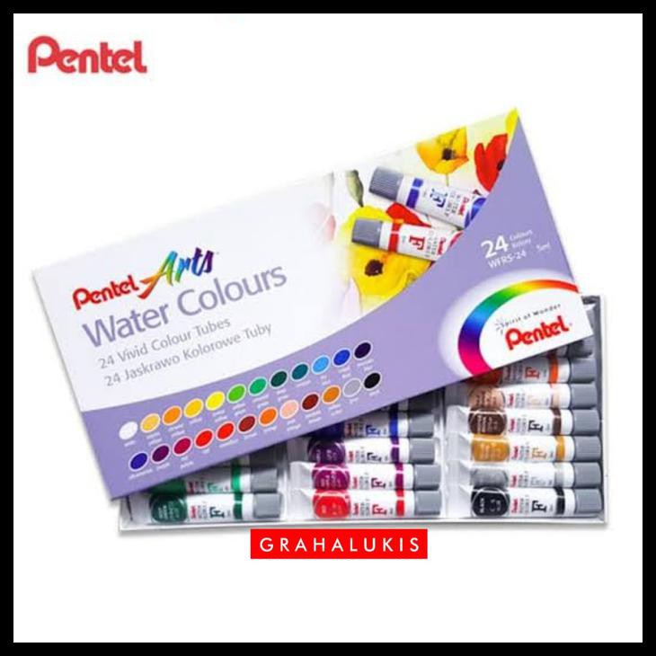 PENTEL WATER COLOURS SET 24 CAT AIR PENTEL 24 WARNA KODE PENTEL WATER COLOURS SET 24 CAT AIR PENTEL 24 WARNA KODE