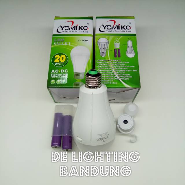 Bohlam lampu led emergency 20 watt / led smart