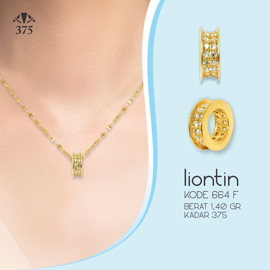 LIONTIN BLUSUKAN CHARM GELANG SIMPLE EMAS ASLI