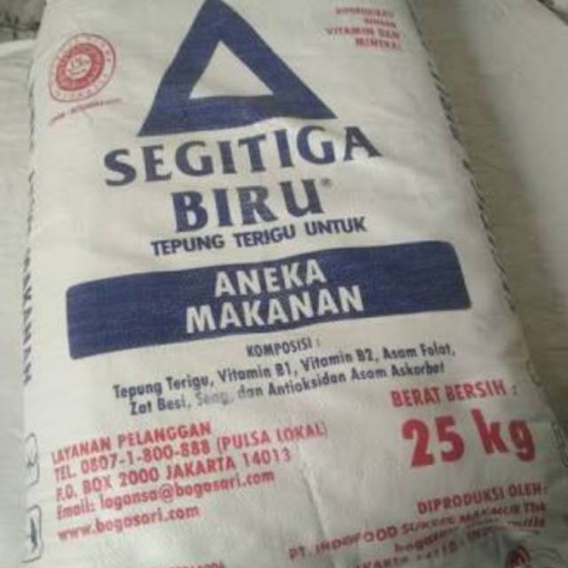

Terigu bogasari segitiga repack 1kilo