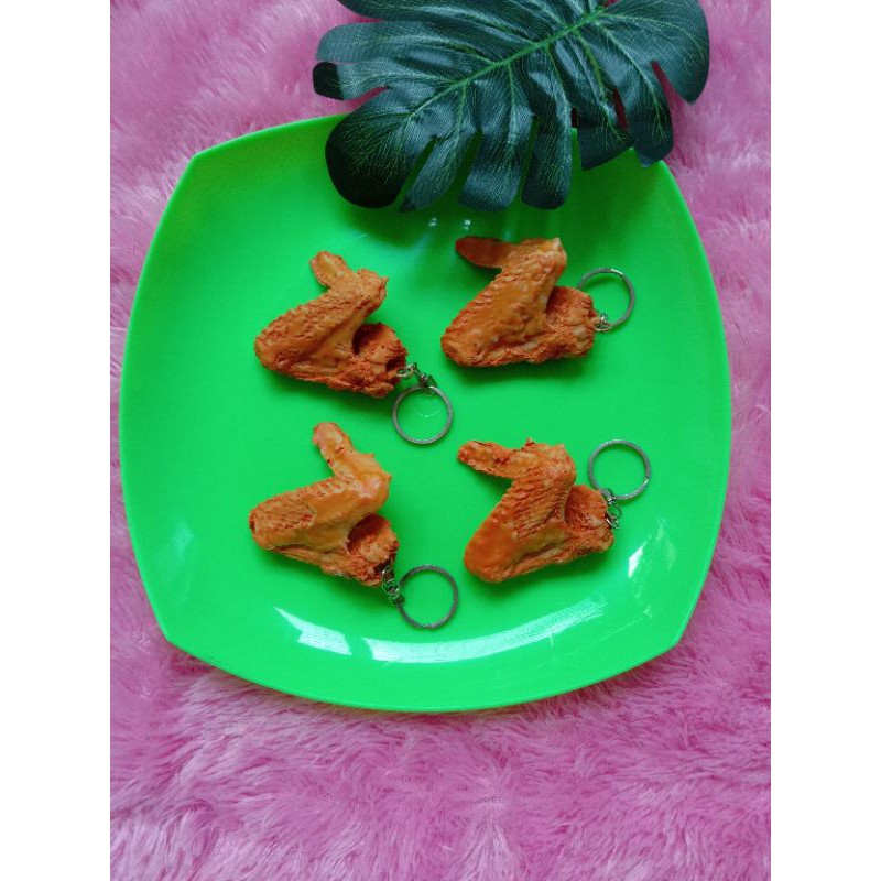 kay20 - Gantungan kunci unik tempe goreng ayam goreng lucu unik murah promo-4