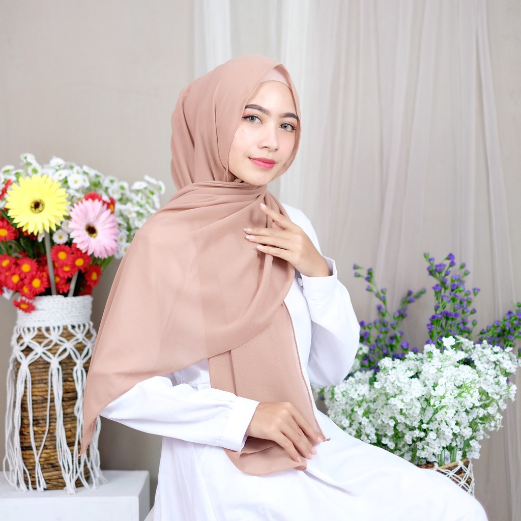 PTLCR - PASHMINA NISSA SABYAN POLOS TALI PREMIUM CERUTI BABYDOLL 175X80CM / HIJAB MUSLIM / JILBAB