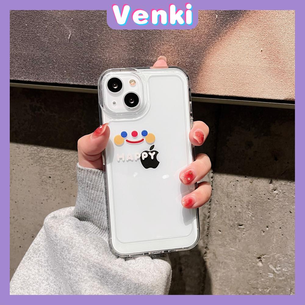 iPhone Case Clear Case Soft Thick TPU Shockproof Super Transparent Protection Camera Plating Button Cute Smiley Simple For iPhone 13 Pro Max iPhone 12 Pro Max iPhone 11 iPhone7Plus