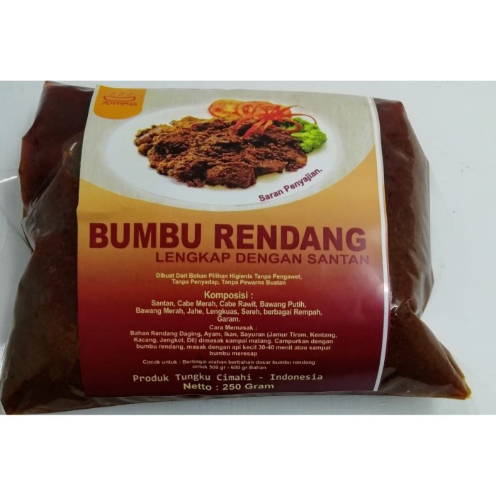 

Bumbu Rendang Instan Lengkap Dengan Satang Untuk Daging 500Gr 098