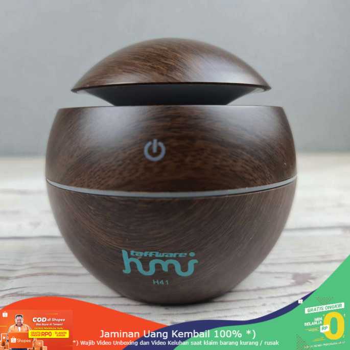 (BISA COD) RVOSTR  Air Humidifier Aromatherapy Oil Diffuser Wood 130ml HUMI H41