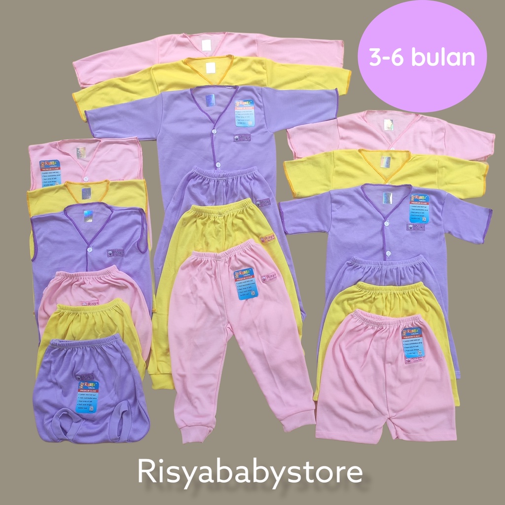 Paket baju bayi cewek 3-6 bulan murah / Pakaian bayi perempuan SNI / Baju bayi cewek/ celana bayi cewek