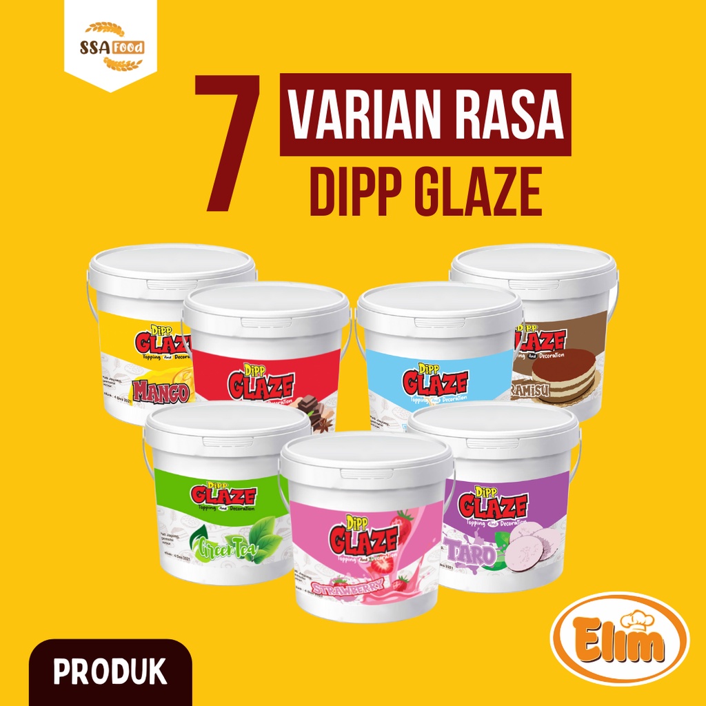 DIPP GLAZE ELIMAS TANPA EMBER / TOPPING DONAT / GLAZE DONAT / GLAZE ELIM / GLAZE SSA / GLAZE ELIM 1 KG / SAUS MANIS