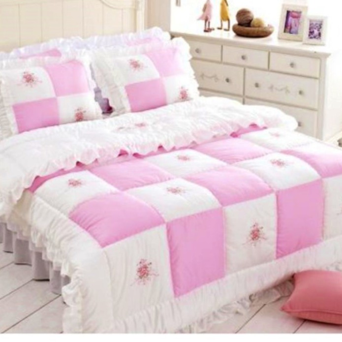 Amante Bed Cover Patchwork Pink
