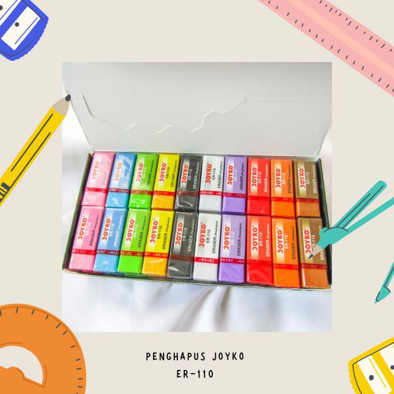 Joyko Penghapus Eraser ER-110 Full colour Penghapus Pensil Joyko