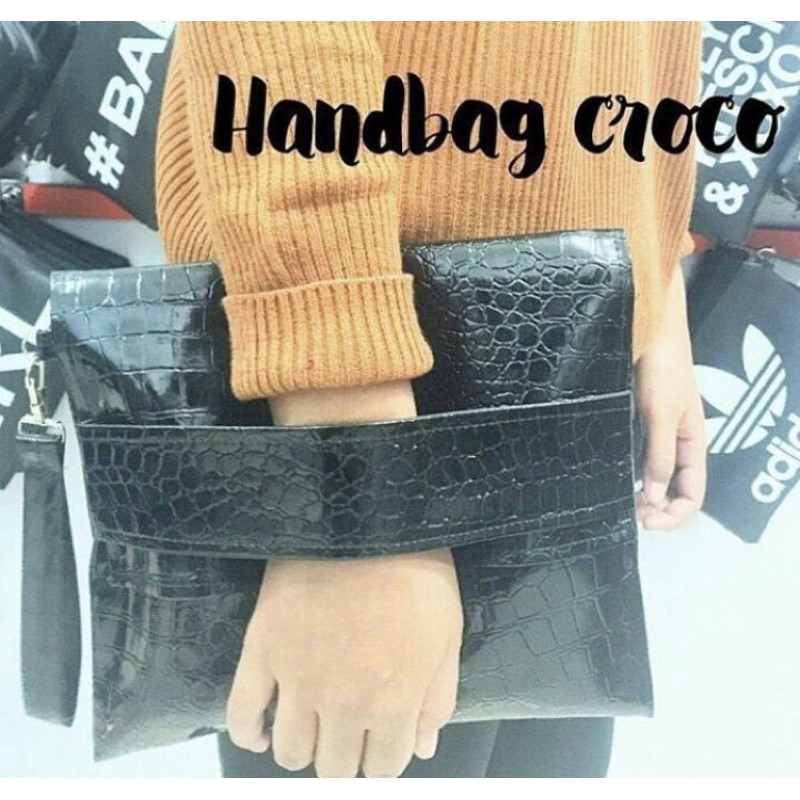 hand bag croco / croco belt clutch limited edition