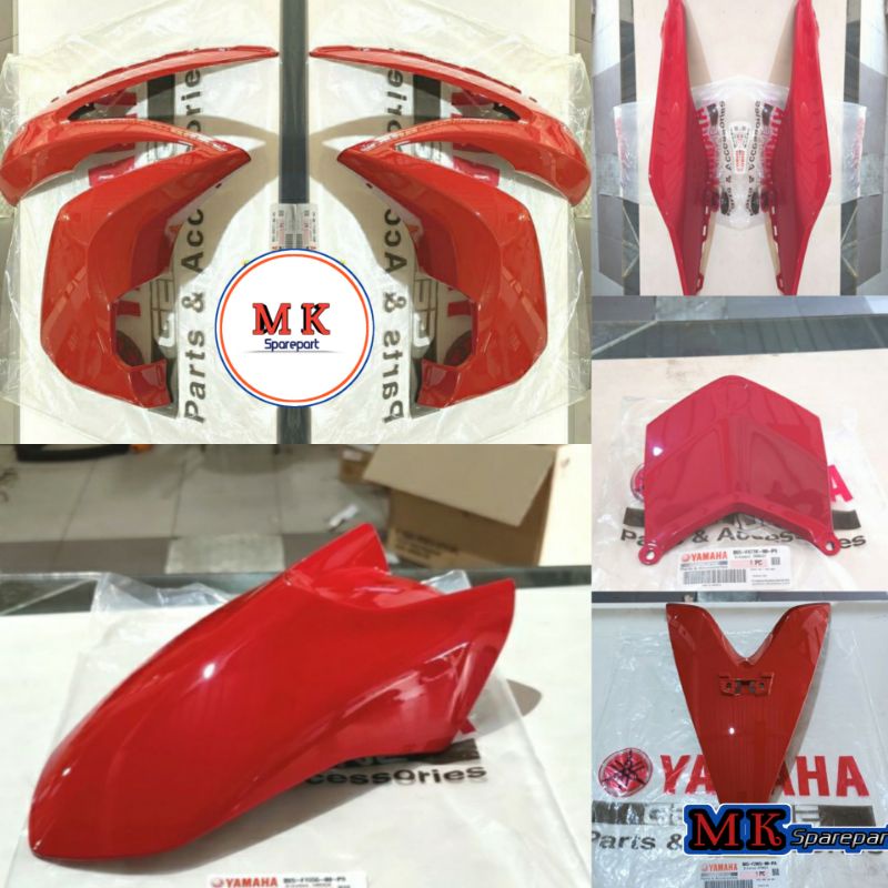 PAKET FULL SET BODY HALUS AEROX 155 MERAH CABE ORIGINAL YAMAHA