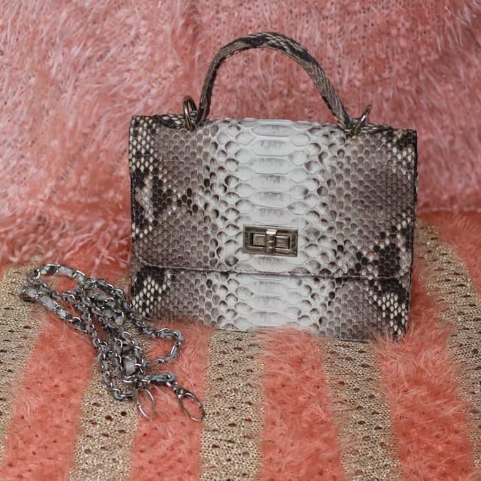AA LEATHER ORI Tas Hand Bag Kulit Ular Asli