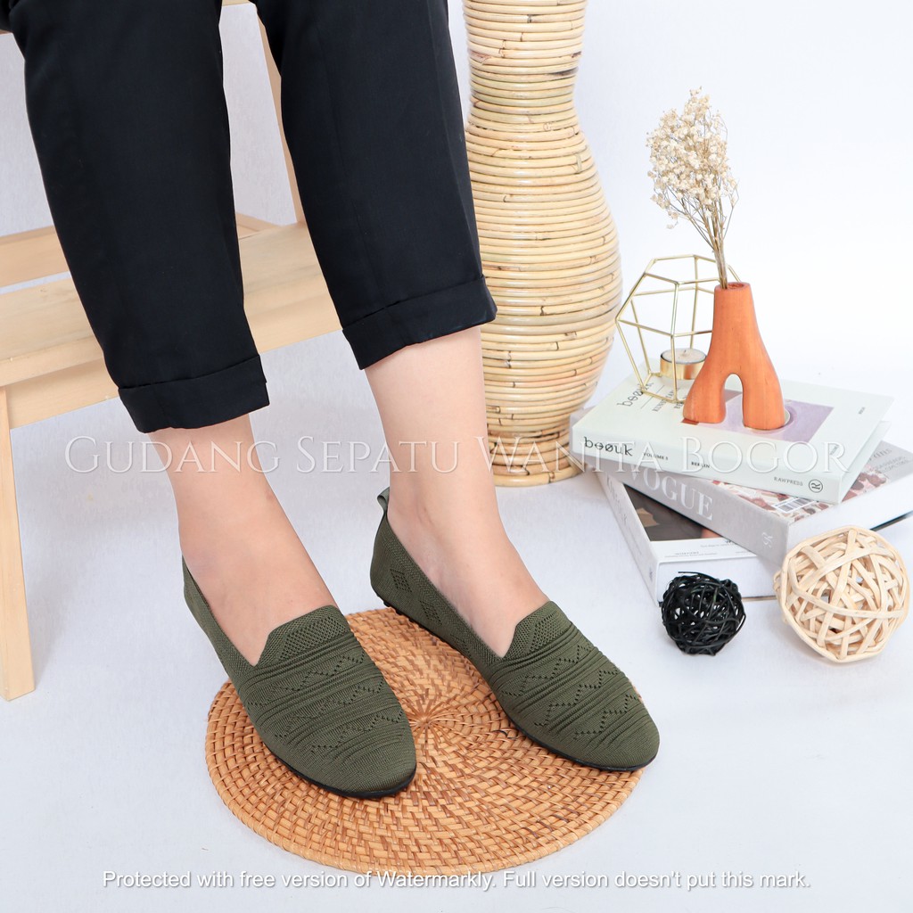 Gratica Sepatu Wanita Flat Shoes Rajut BG 01