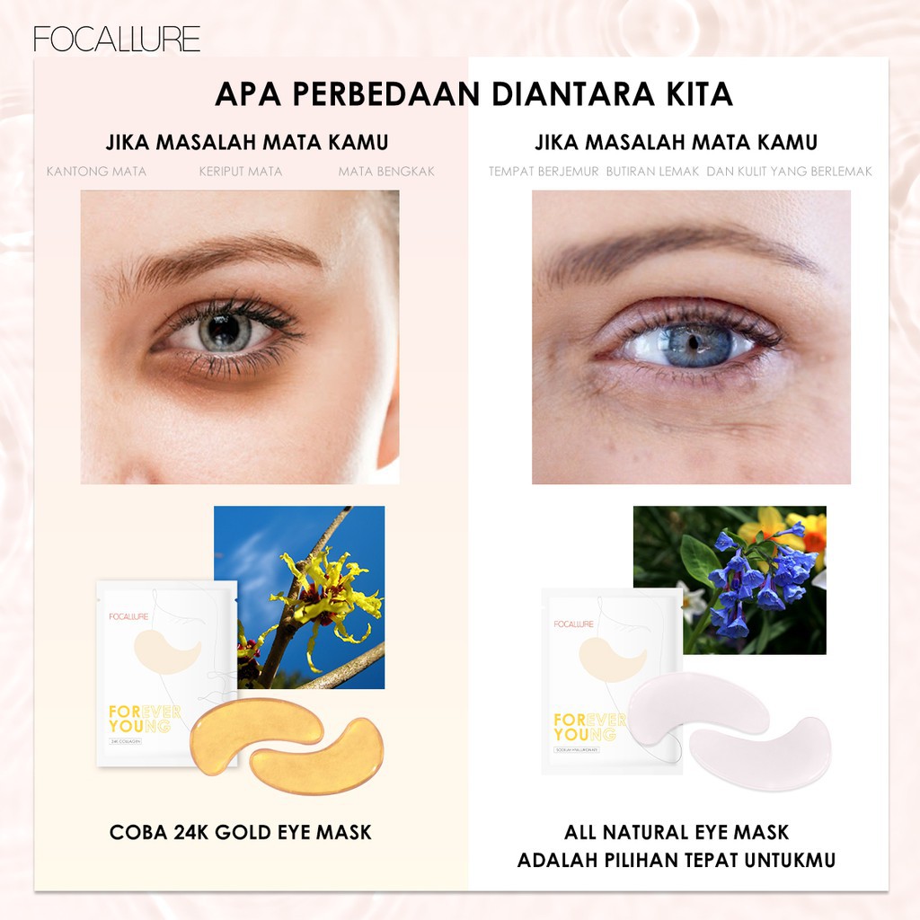 Focallure Forever Young Lip And Eye Mask Focallure Lip Mask Focallure Collagen Eye Mask Collagen Lip Focallure Masker Bibir Focallure Focallur Fucallure Focalure Foccalure