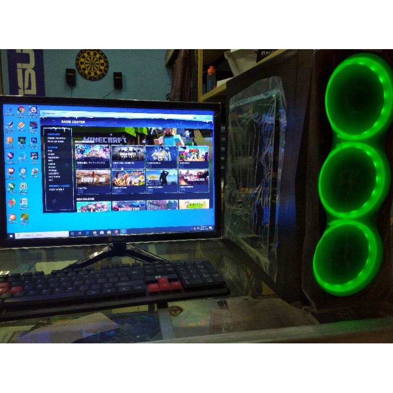 PC GAMING I5 3470+SSD+16GB+LED 19 INC+KEY,MOUSE+USB WIFI FULLSET SIAP PAKAI