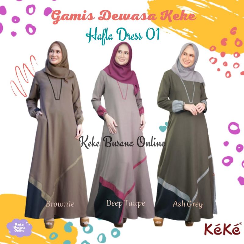 Gamis Dewasa Keke ~ Hafla Dress 01 ~