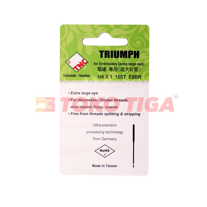 Jarum Triumph/TNC HAX1 15ST EBBR Bordir Embroidery (Mesin Portable)