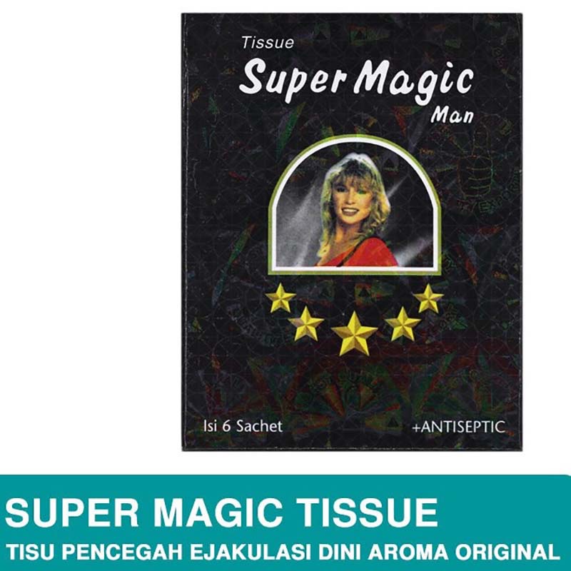 [1 PACK = 6 SACHET] [KEMENKES] Tisu Magic Man Original isi 6 Sachet Tissue Super Magic Power Tissu