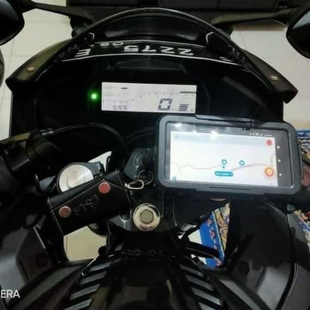 SS-208>> STANG HOLDER MOTOR OUTDOOR SLIM WATERPROOF maximal HP 7" inch keren