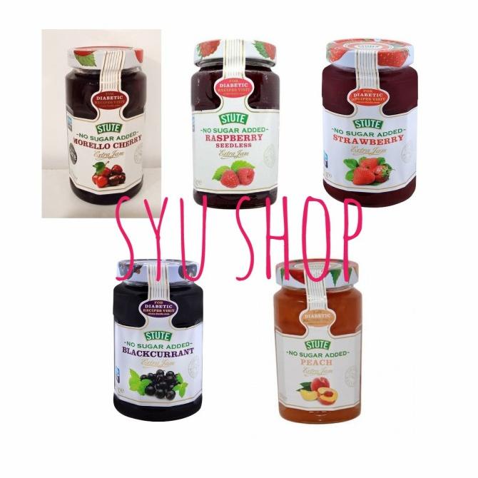 

------] Stute diabetic jam no added sugar 430 gr selai diabetes diet keto