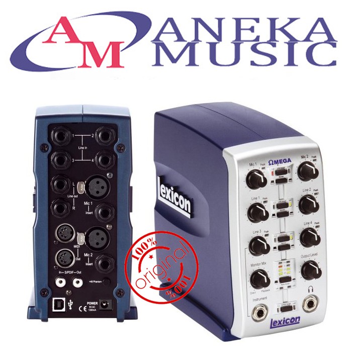 Lexicon Omega Soundcard Recording 4ch plus mic AKG D88s