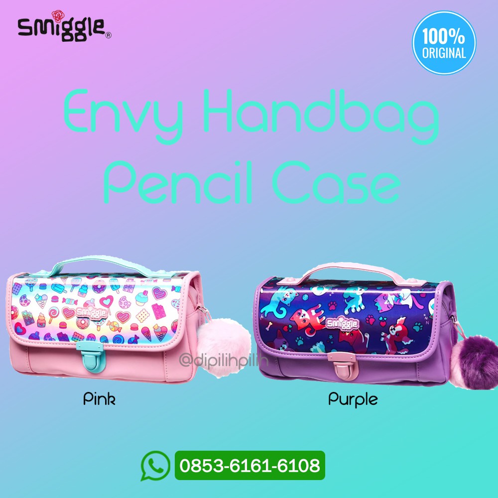 

SMIGGLE ORIGINAL ENVY HAND BAG SMIGGLE KOTAK PENSIL SMIGGLE TEMPAT PENSIL SMIGGLE MURAH